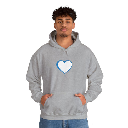 Unisex Blue Logo Hooded Sweatshirt