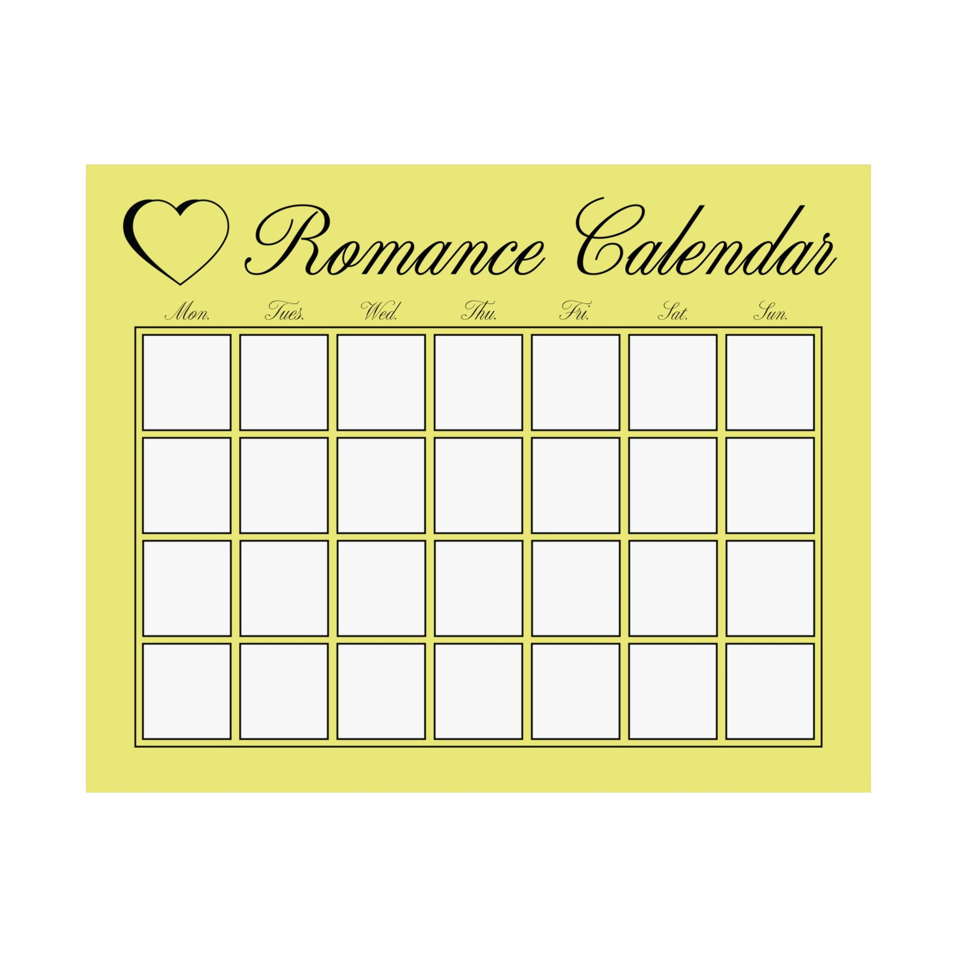 Couple's Romance Calendar Poster 2.0