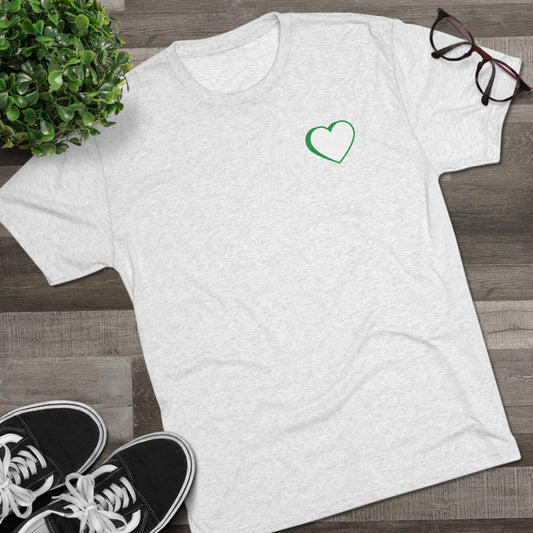 Unisex Green Logo Couple's Crew Tee