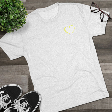 Unisex Yellow Logo Couple's Crew Tee