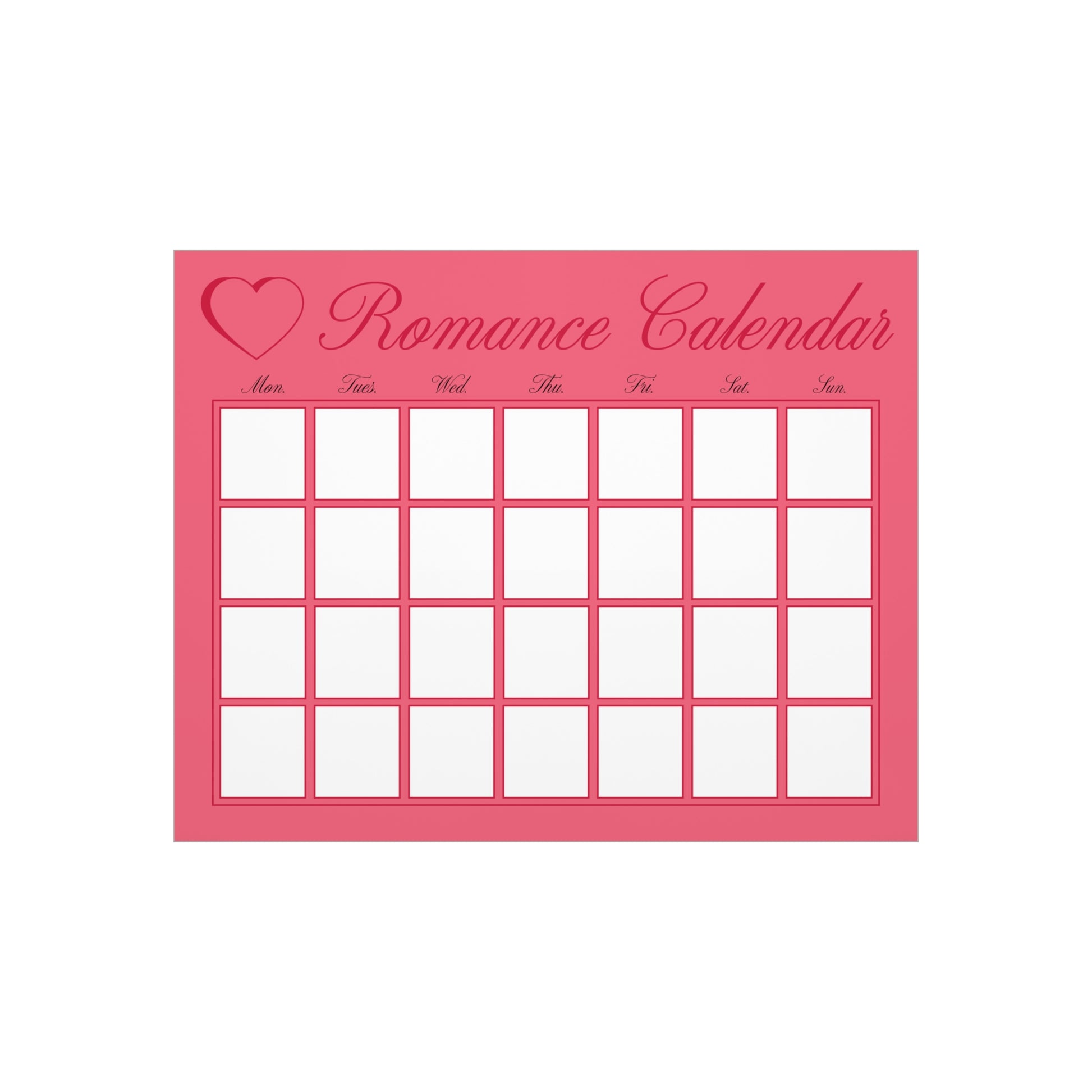 Couple's Romance Calendar Foam Board