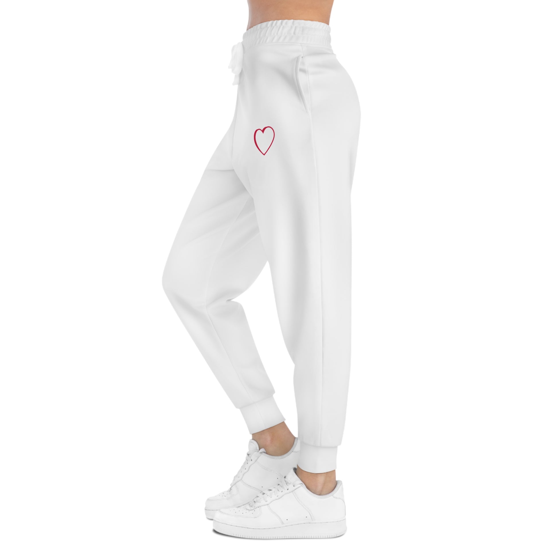 Unisex Athletic Red Logo Joggers