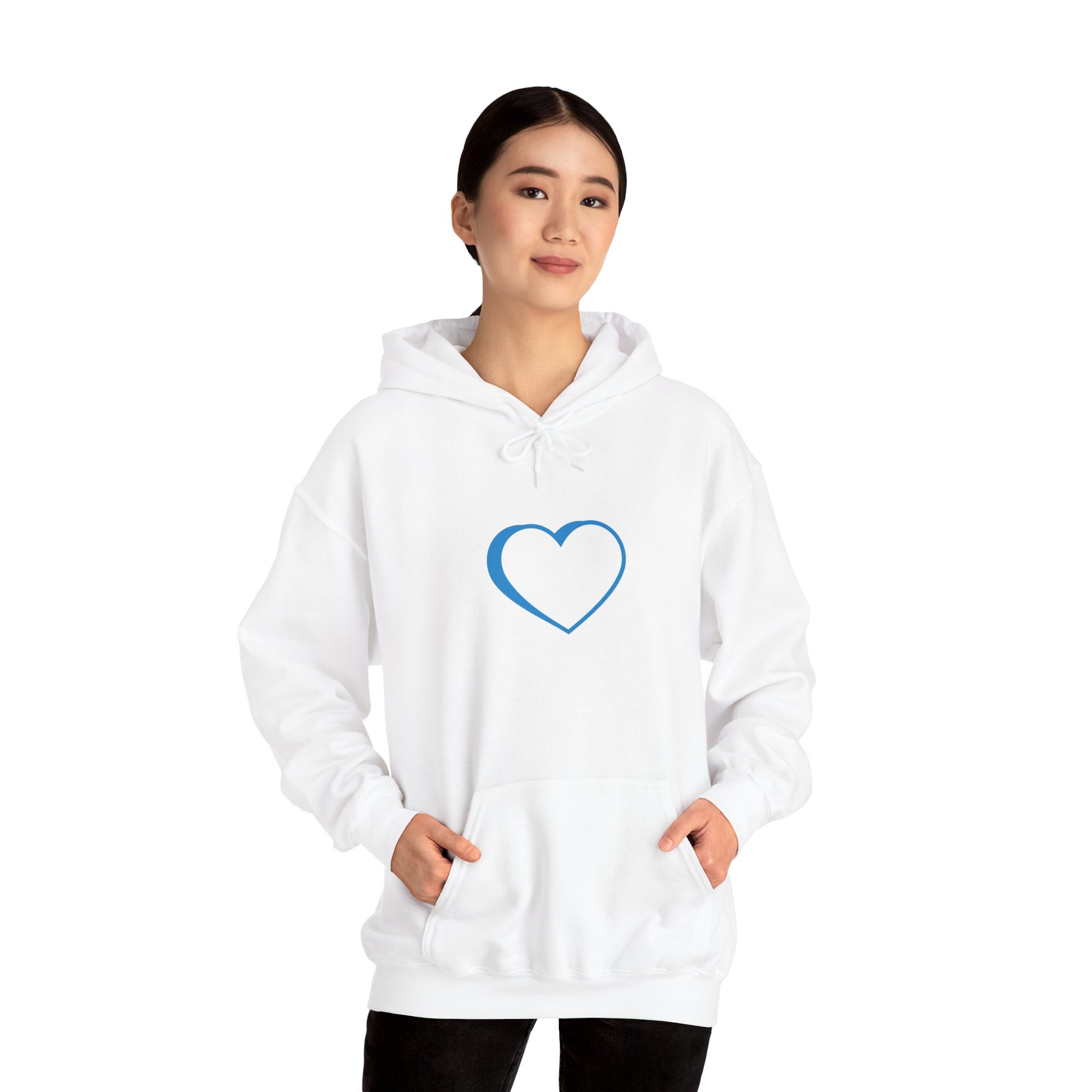 Unisex Blue Logo Hooded Sweatshirt