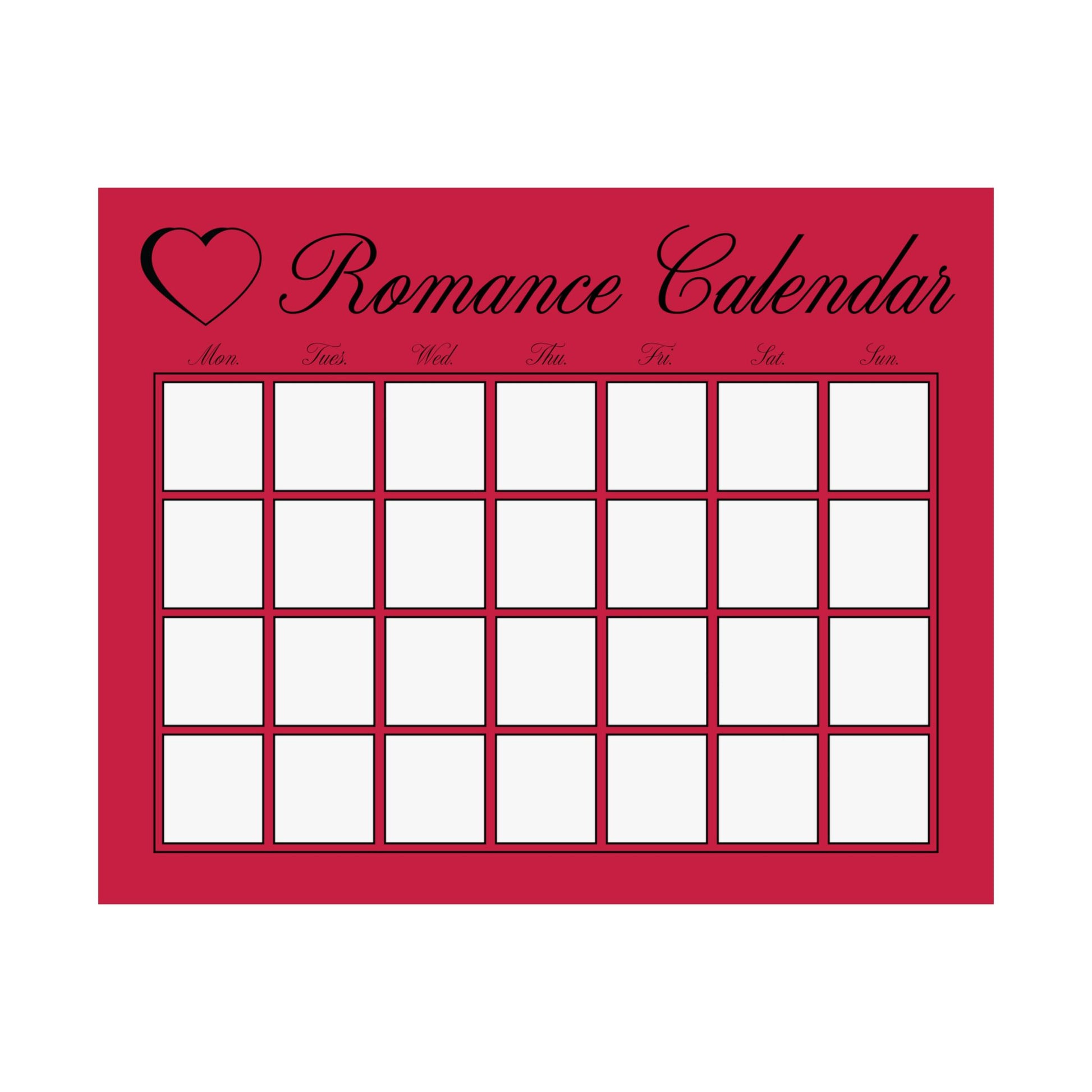 Couple's Romance Calendar Poster 2.0