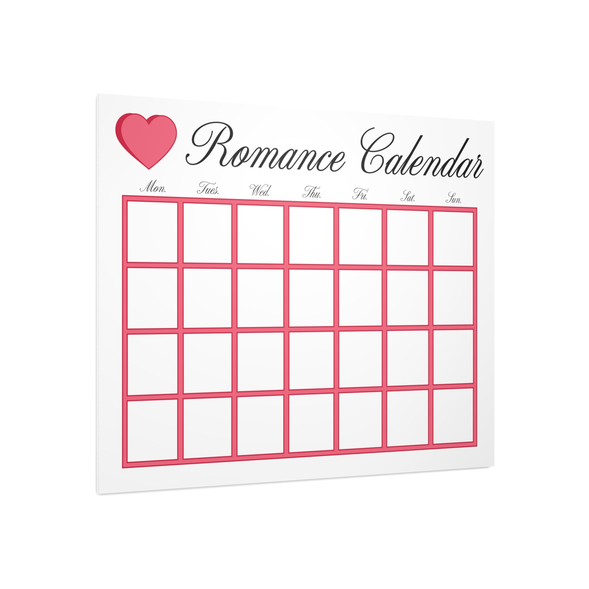 Couple's Romance Calendar Foam Board