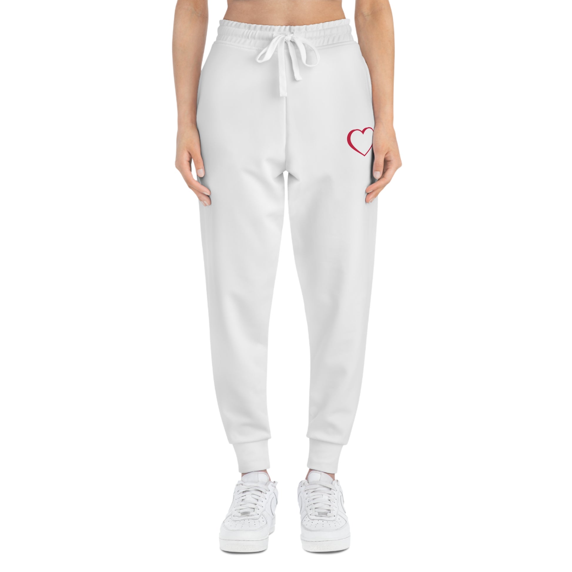 Unisex Athletic Red Logo Joggers