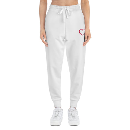 Unisex Athletic Red Logo Joggers