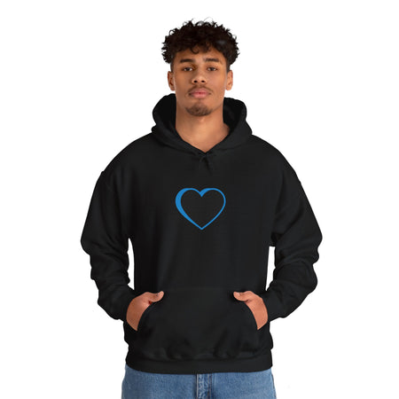 Unisex Blue Logo Hooded Sweatshirt