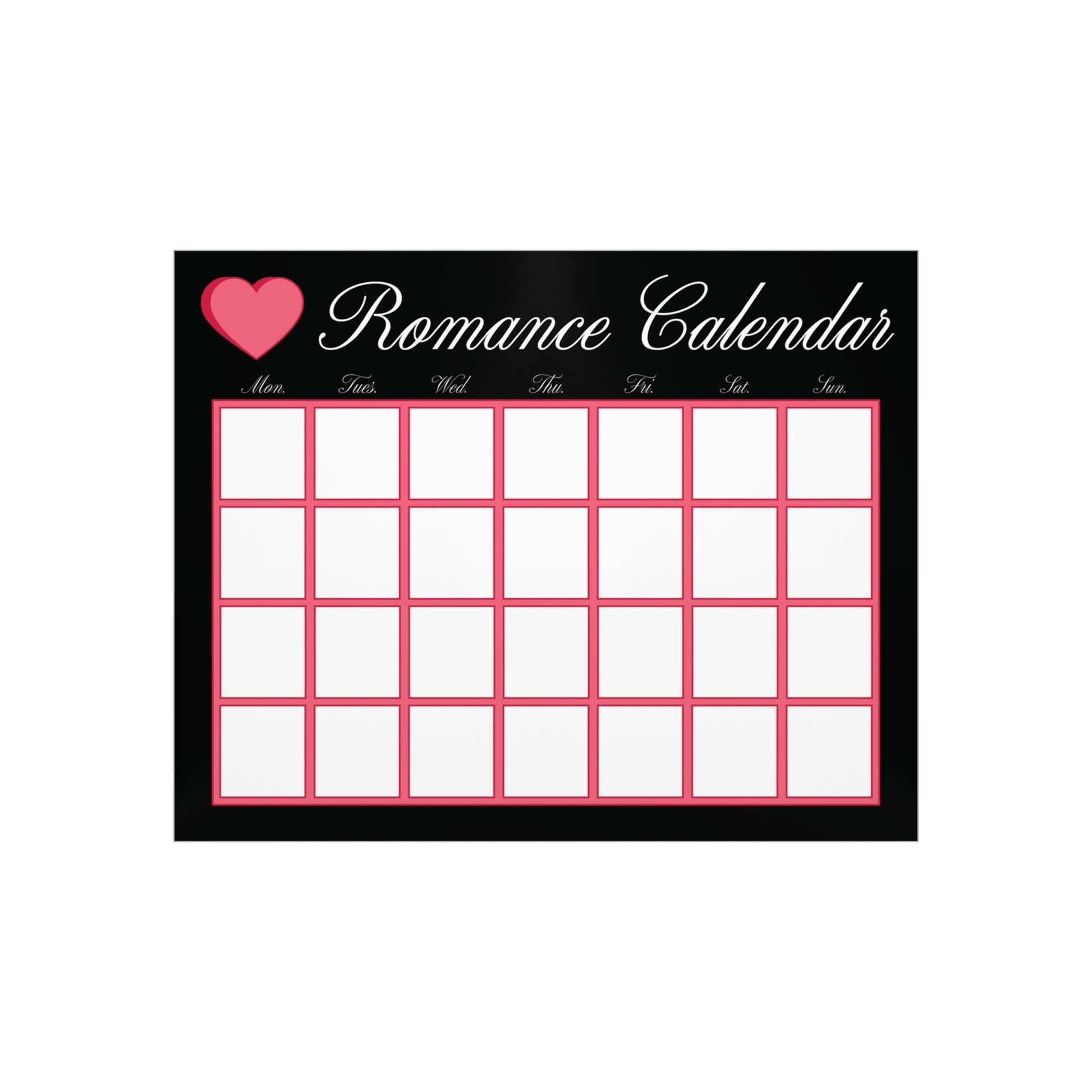 Couple's Romance Calendar Foam Board