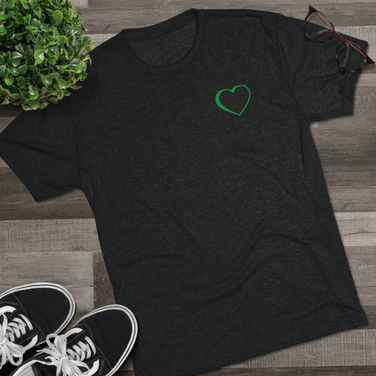 Unisex Green Logo Couple's Crew Tee