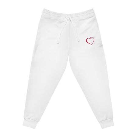 Unisex Athletic Red Logo Joggers