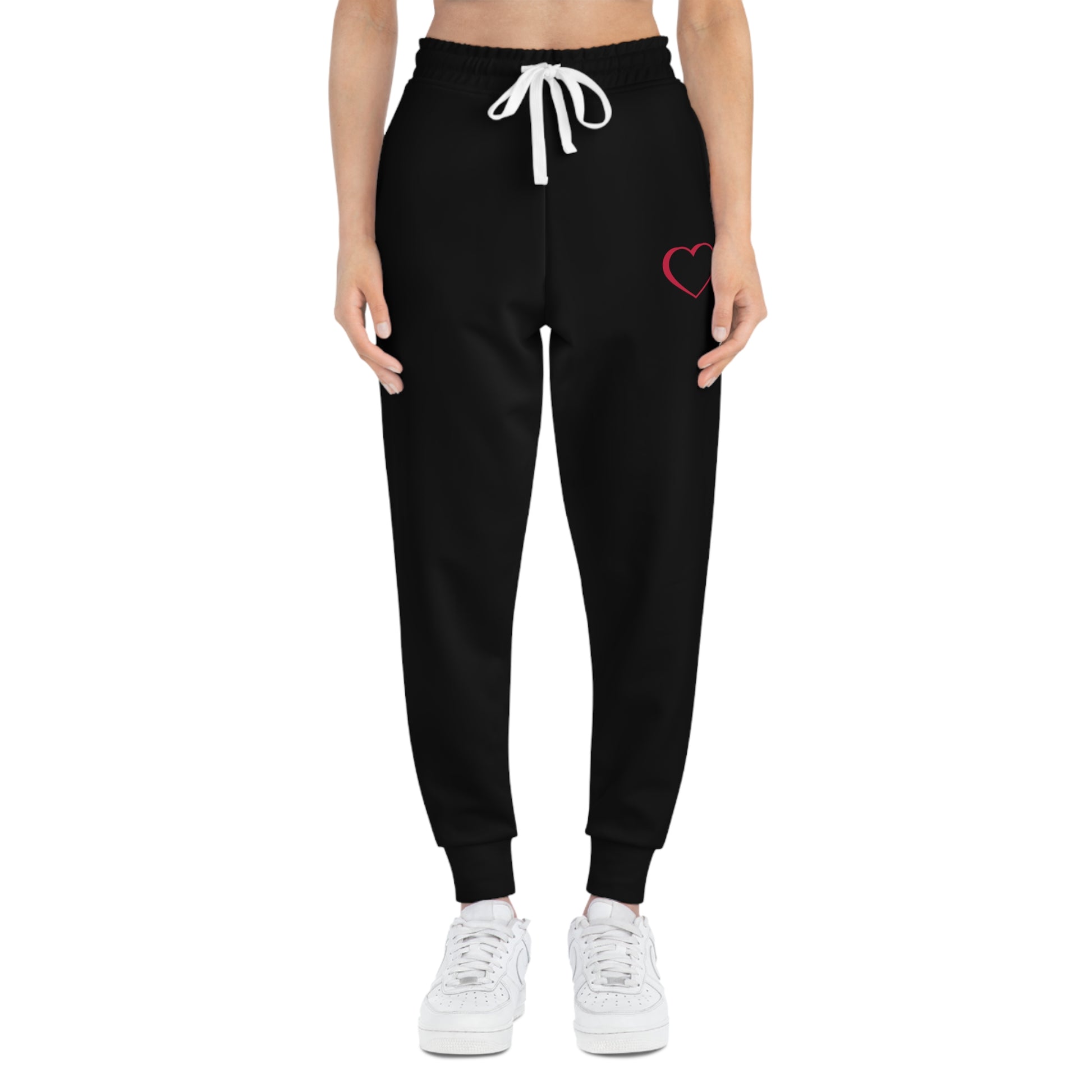 Unisex Athletic Red Logo Joggers