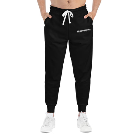 Black Togetherhood joggers front view.