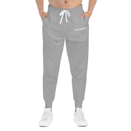 Gray Togetherhood joggers front view.